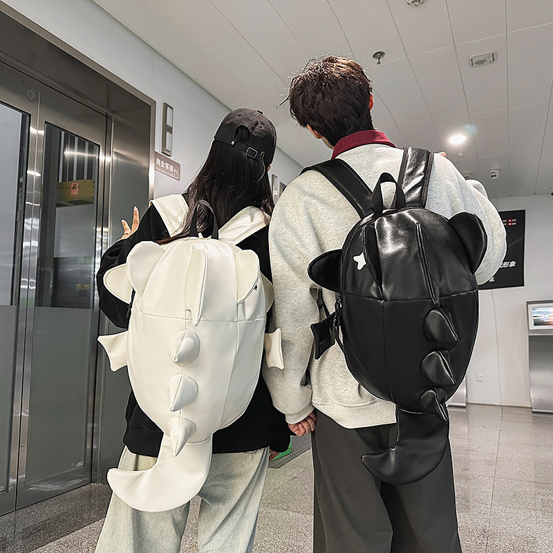 New personalized backpacks for men and women, shark sports and funny Japanese student schoolbags, fashionable and versatile casual backpacks details Picture