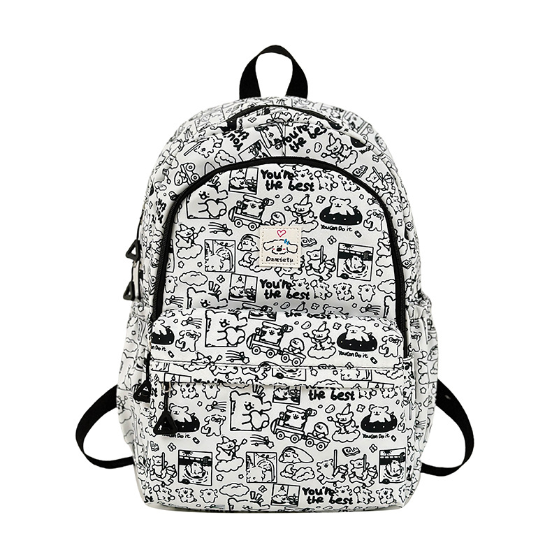 Cute graffiti schoolbag for girls 2024 New Korean version Instagram high appearance level backpack for primary and secondary school students in grades three to six Item Picture