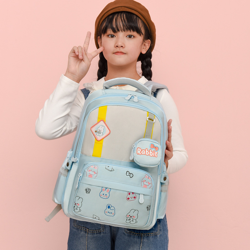 Cute and childlike schoolbag 2024 New Korean version Instagram backpack for boys and girls in grades one to four of primary school details Picture