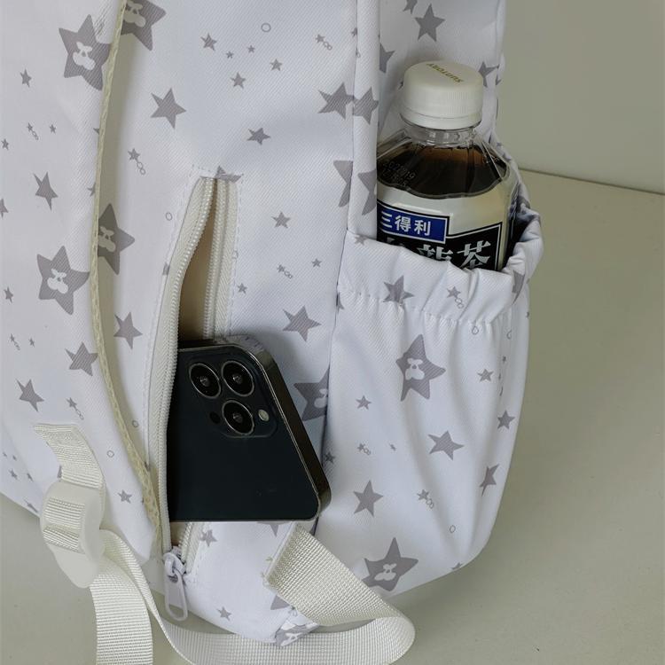 The new Japanese-style ins high-appearance-level fresh, sweet and cute star backpack is a lightweight spring outing backpack for junior and senior high school students Specification drawing