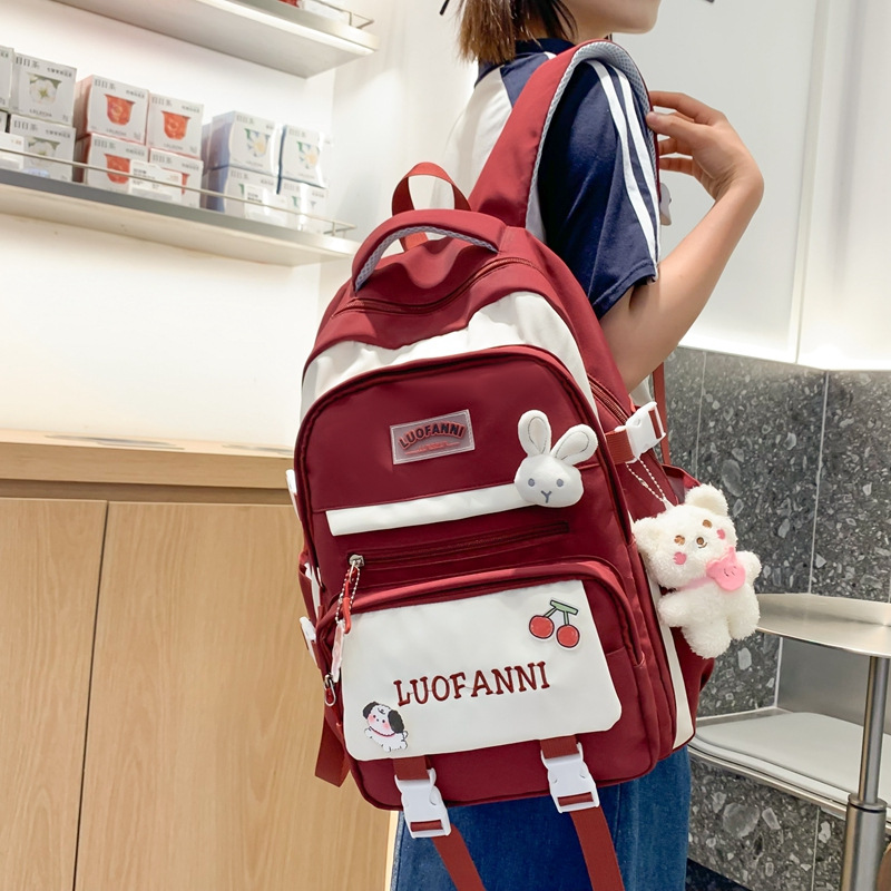 2024 New schoolbag for junior high school girls, high appearance level, large capacity, high school and primary school students, grade three to six girls details Picture