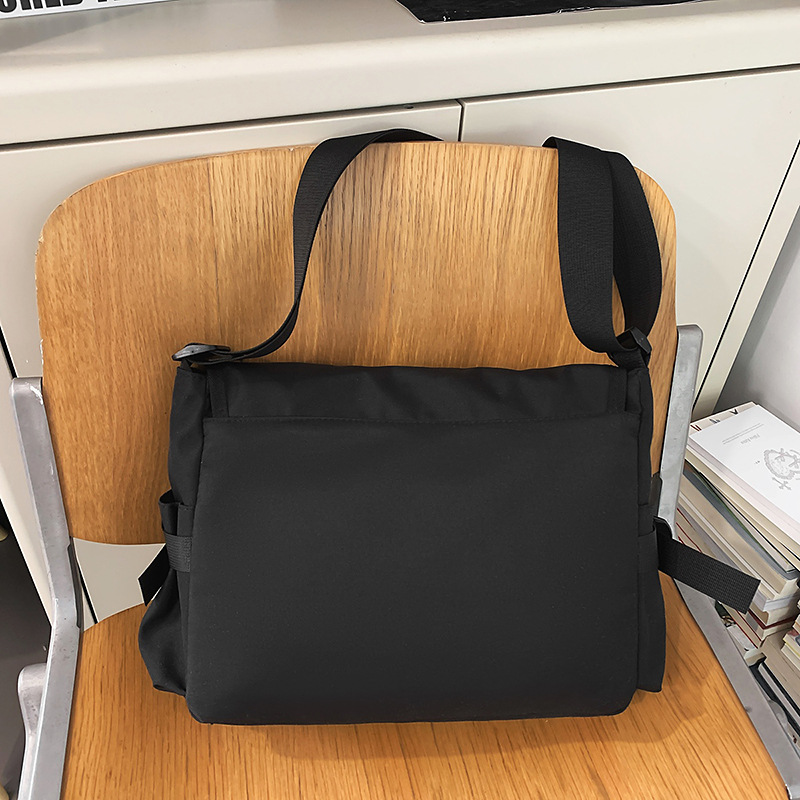 New Korean-style high-appeartion-level workwear trendy bag, messenger bag, college student casual, simple and lightweight commuting crossbody bag Specification drawing