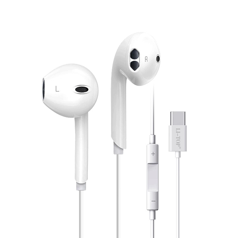 Wholesale of in-ear headphones with wired control for iphone15 pro max mobile phones Item Picture