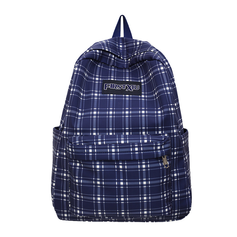 Korean style ins school style fresh checkered schoolbag for women 2025 Spring New high appearance level backpack for students Item Picture