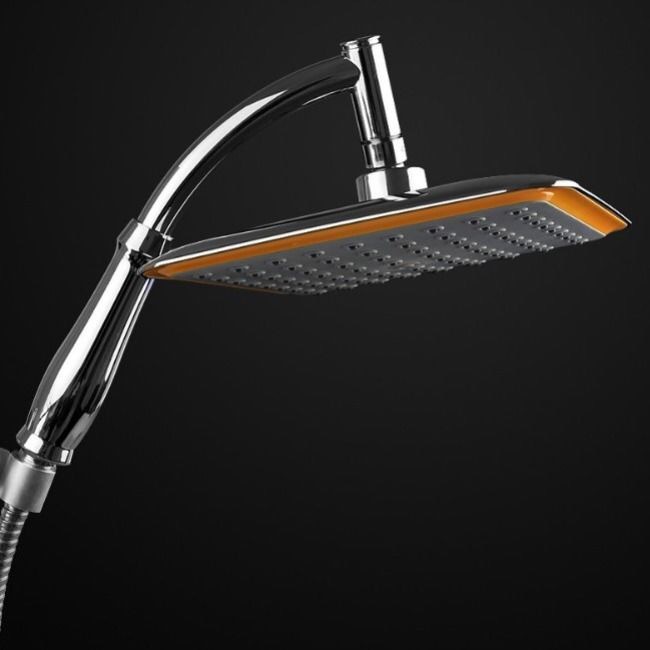 Universal adjustable shower head, rain shower, pressurized top shower head, showerhead, overhead shower head, 9-inch shower head full figure