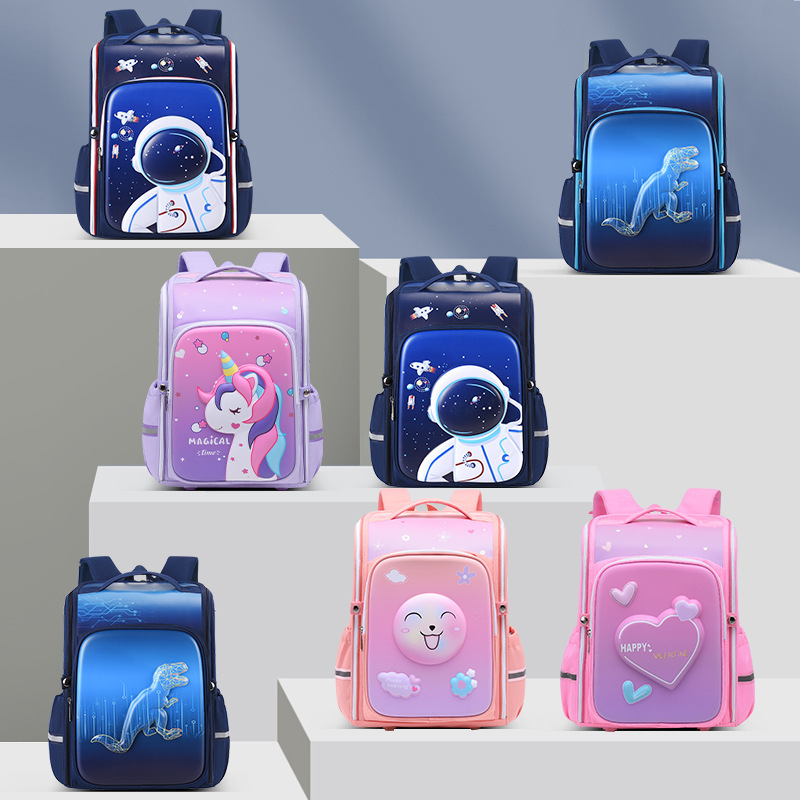 Cross-border primary school students' schoolbags, cartoon space bags, 3D hard shell backpacks, wholesale schoolbags for children from grades one to six full figure