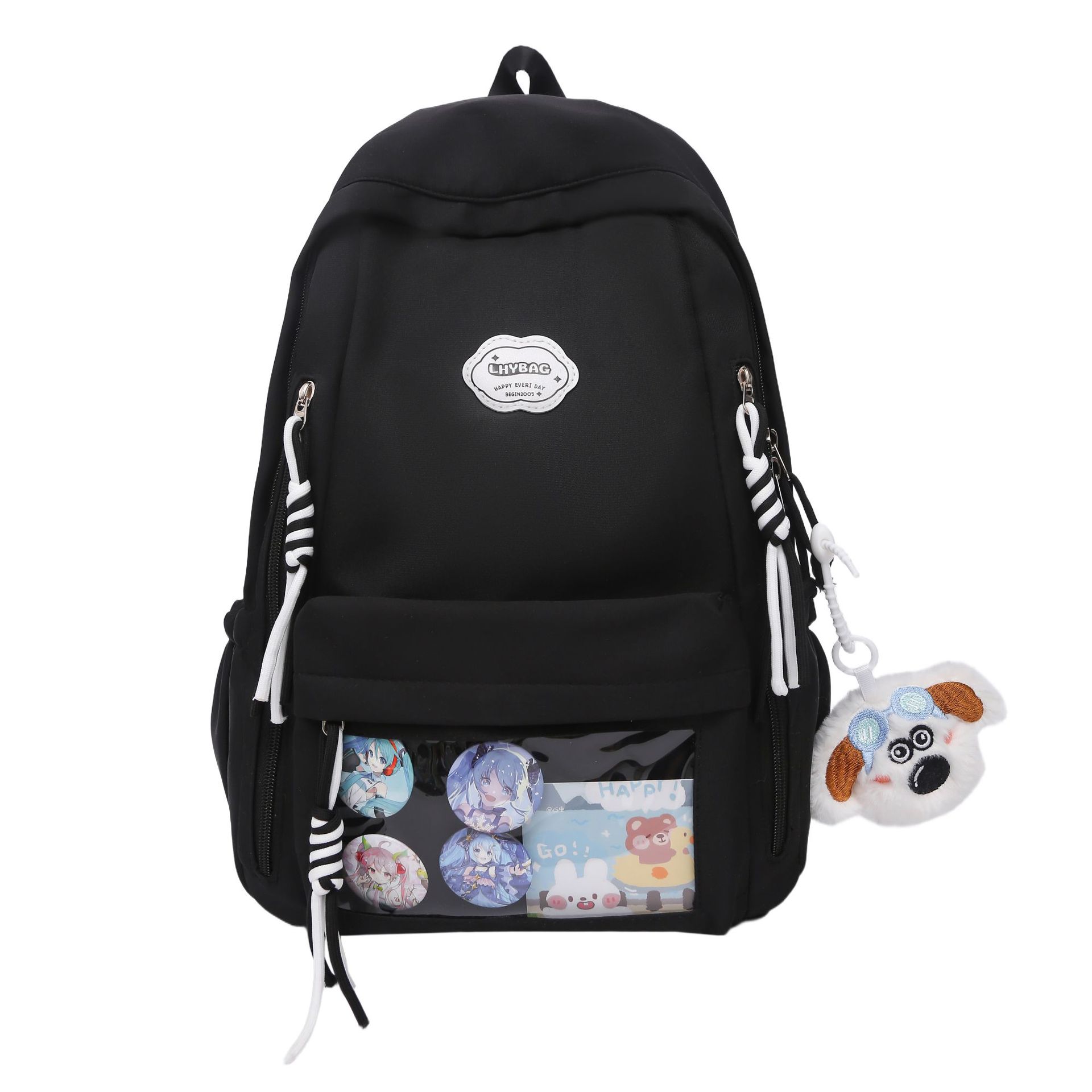 The 2025 new high-appearance-level college style backpack for class, the transparent and painful forest-style sweet backpack Item Picture