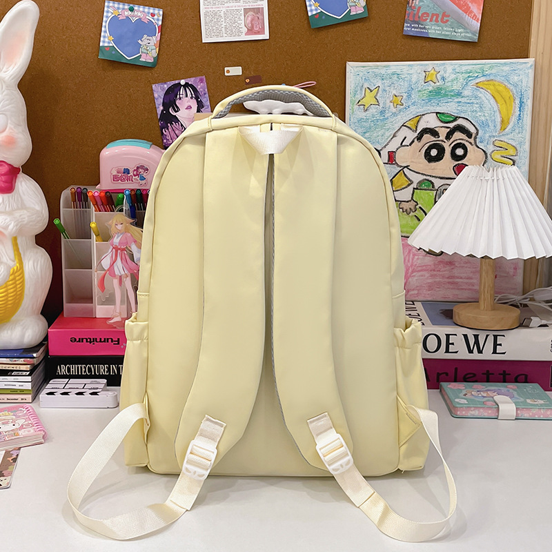 New cute children's spring outing and study backpack, high appearance level, contrasting colors, college style, junior and senior high school students' backpacks for girls Specification drawing