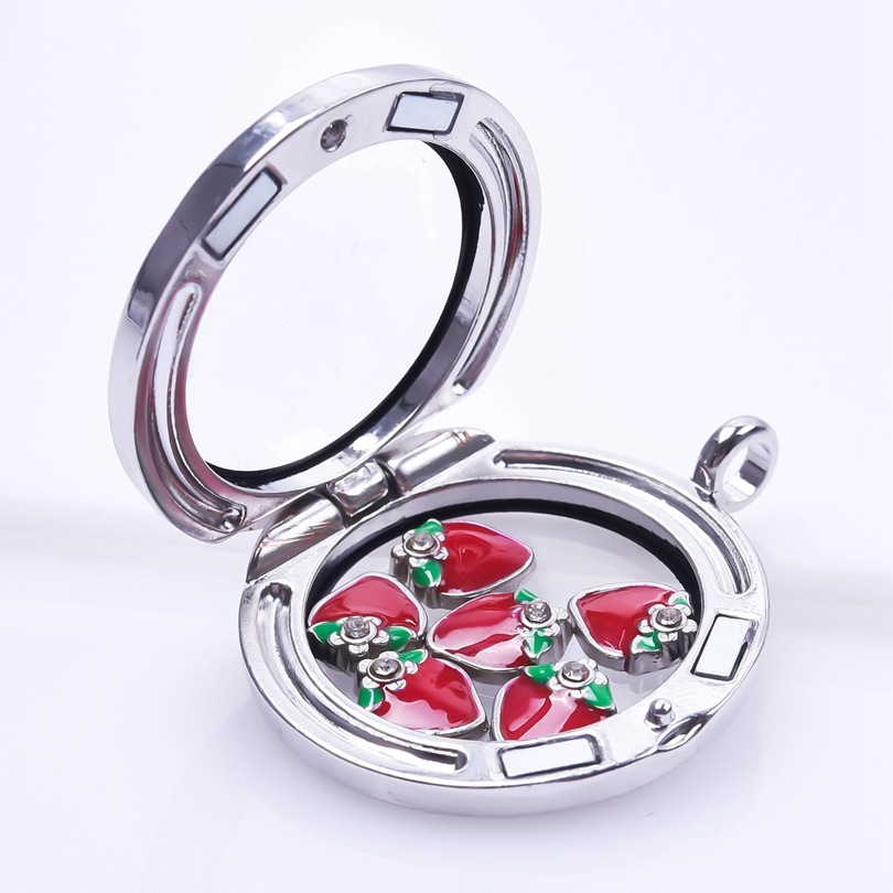 Fruit and Vegetable Charm Module Bracelet Single accessory DIY Patch Floating charms locket Specification drawing