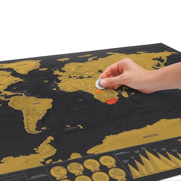 Large black map, Scratch map, large black gold map, creative gift, World Edition map, Scratch map Application Scenario