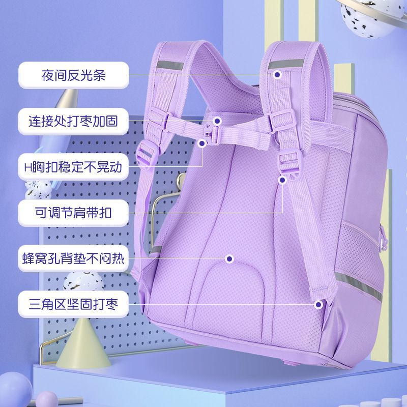 Kulomi Primary School Girls' Schoolbags for grades 1, 2, 3, 4, 6, 6 3D hard shell children's schoolbags for reducing burden wholesale details Picture