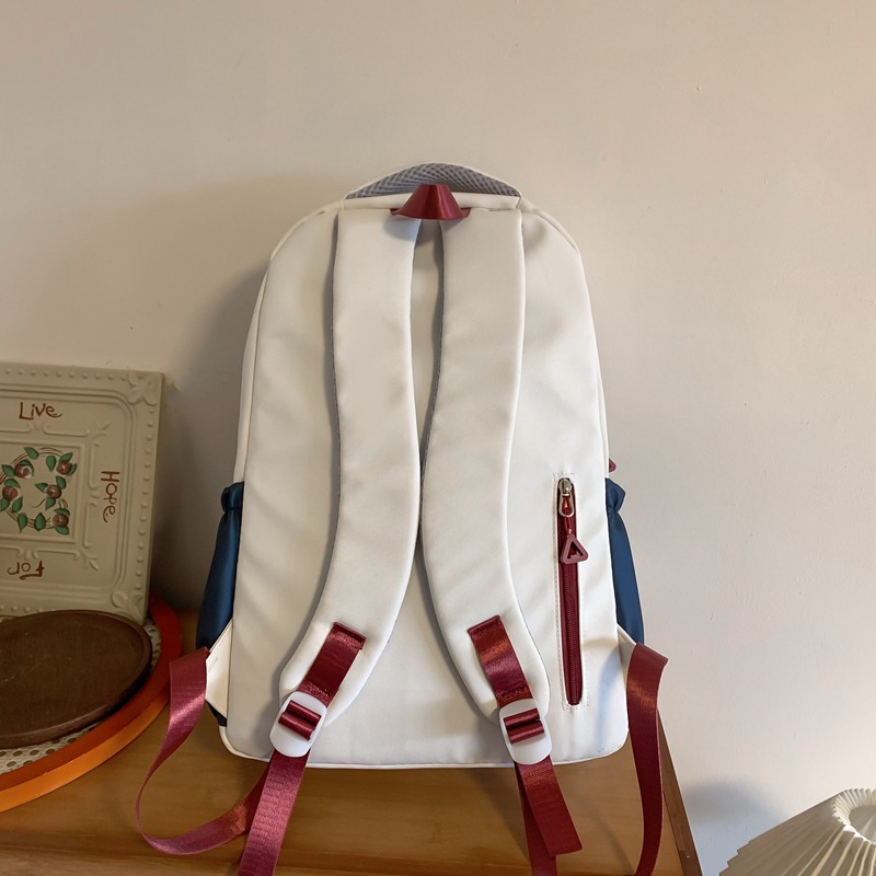 A large-capacity schoolbag for girls, a Korean-style campus Instagram color-blocking backpack for junior high school students, and a backpack for primary school students from grades three to six Specification drawing