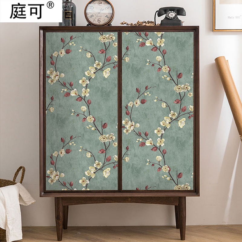 Cross-border floral wallpaper, bedroom background wall, wall renovation stickers, self-adhesive, fashionable plant wallpaper factory wholesale Specification drawing