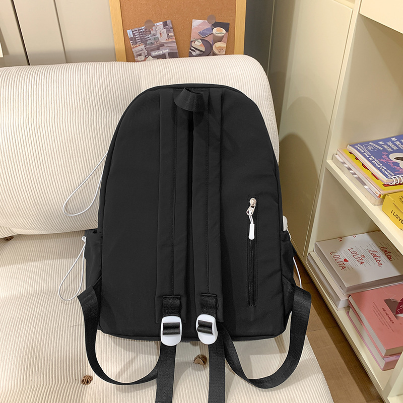 Female college student's Instagram Japanese-style simple backpack, college style, large-capacity travel backpack for junior and senior high school students Specification drawing