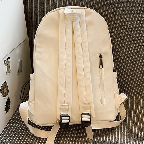 A new high-appearancelevel solid-color backpack from Korean Instagram, a casual, simple, lightweight and large-capacity backpack for middle and high school students Specification drawing