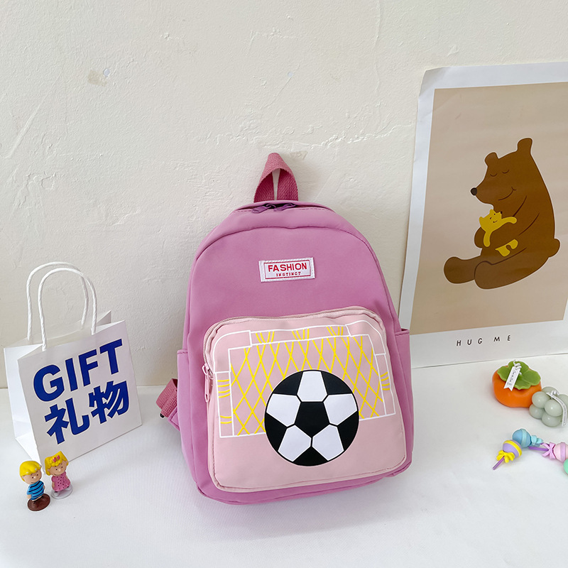Wholesale of 2024 new kindergarten small schoolbags, football-printed small backpacks, Japanese and Korean version children's lightweight backpacks Specification drawing