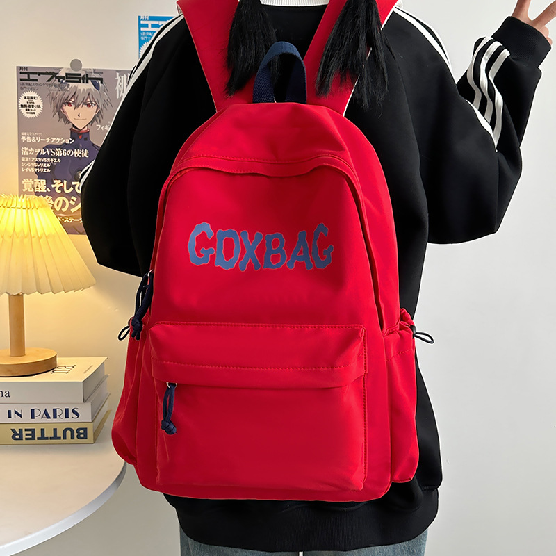 College-style simple schoolbag for junior and senior high school students, lightweight and versatile backpack for girls, large-capacity casual spring outing backpack details Picture