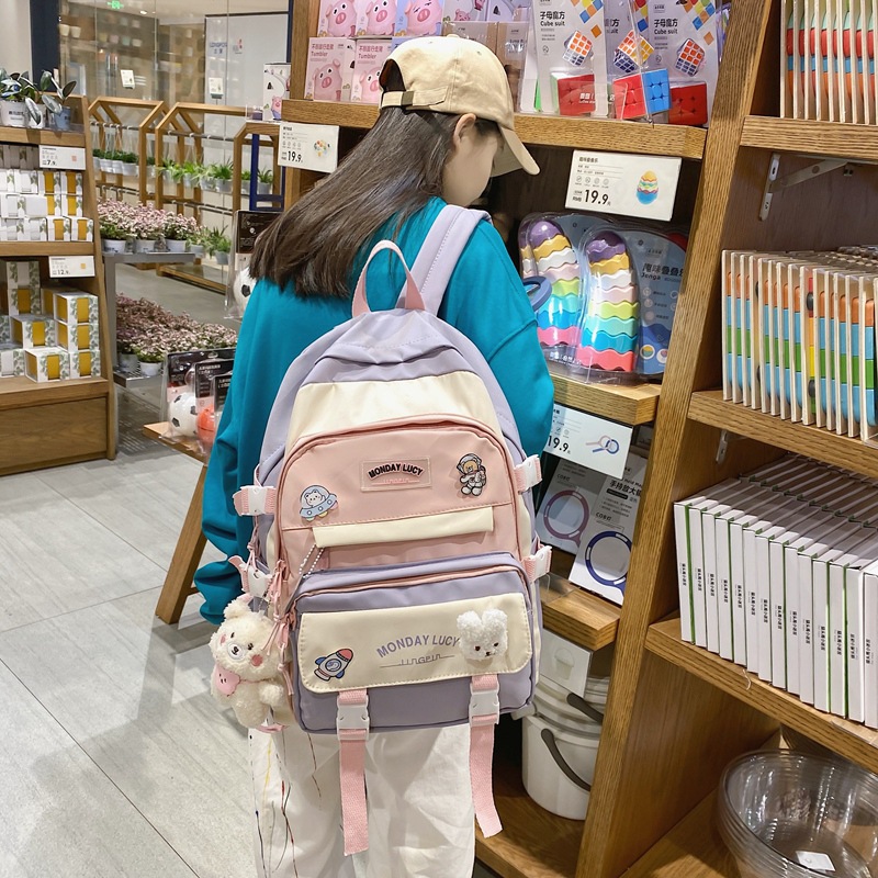 Backpacks for girls, 2022 primary school students' schoolbags for grades three to six, cute junior high school students, ins high school students' backpacks Specification drawing