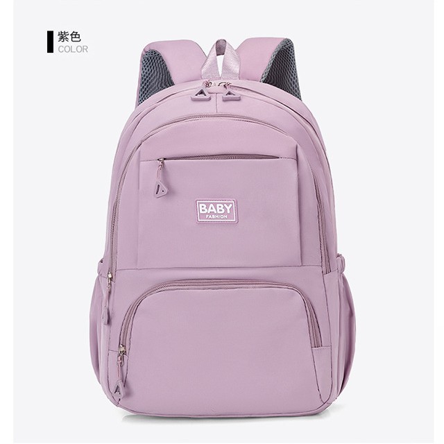 2025 New large-capacity student schoolbag, simple computer bag for both boys and girls, nylon backpack for junior high school students Item Picture