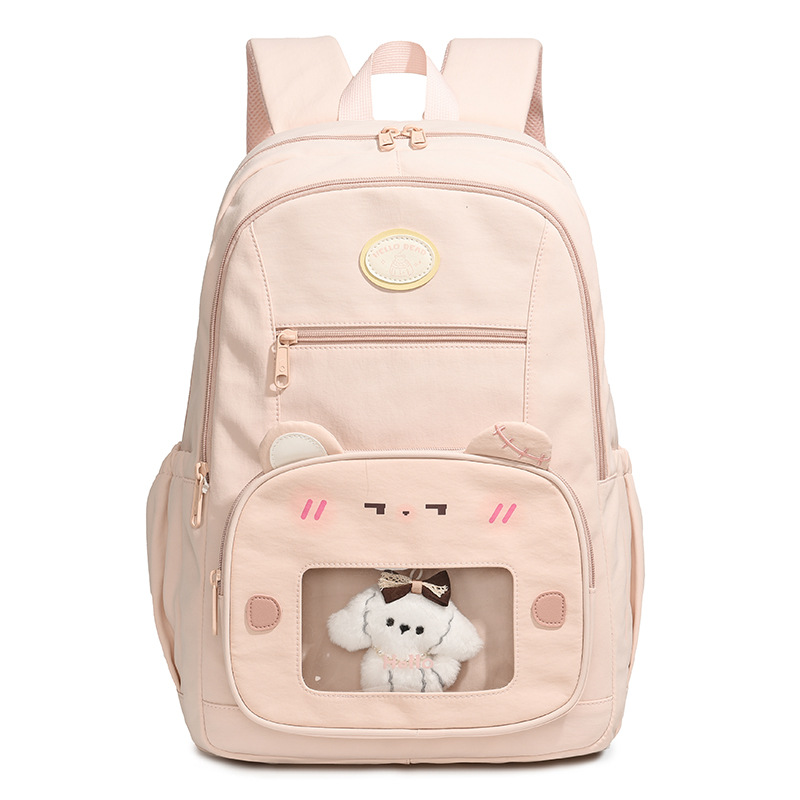 The new forest-themed ins high-appearance-level fresh and sweet candy-colored backpack is a lightweight and large-capacity backpack for junior and senior high school students Item Picture