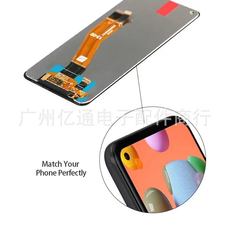 It is suitable for the screen assembly of Samsung A11 mobile phones. The A115 LCD display screen can be framed Application Scenario