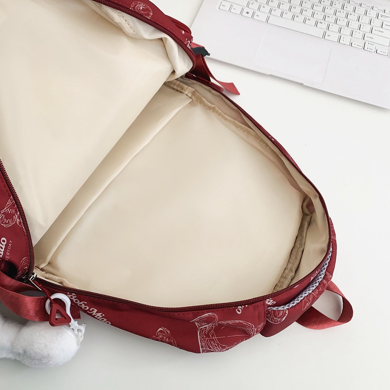 A schoolbag for girls with a high level of appearance, a simple bear backpack for primary and secondary school students, a Japanese-style Instagram casual college student travel bag Application Scenario