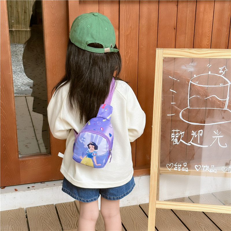 New children's chest bag, fashionable men's and girls' casual crossbody bag, cartoon cute change single-shoulder chest bag Specification drawing
