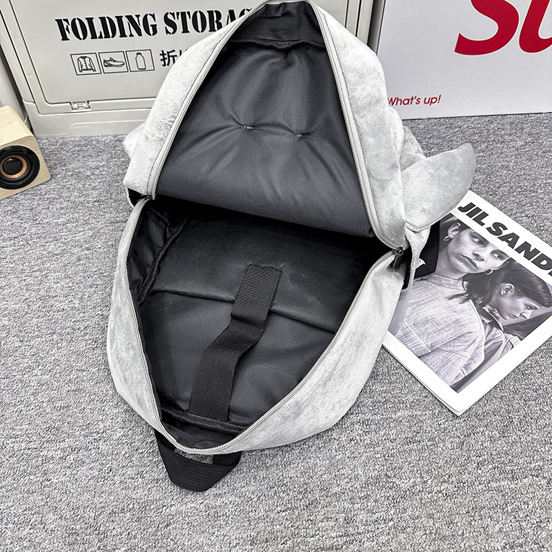 Shadow Niche Backpack, men's plush cartoon backpack, Women's large-capacity junior high school, senior high school and college style schoolbag Specification drawing