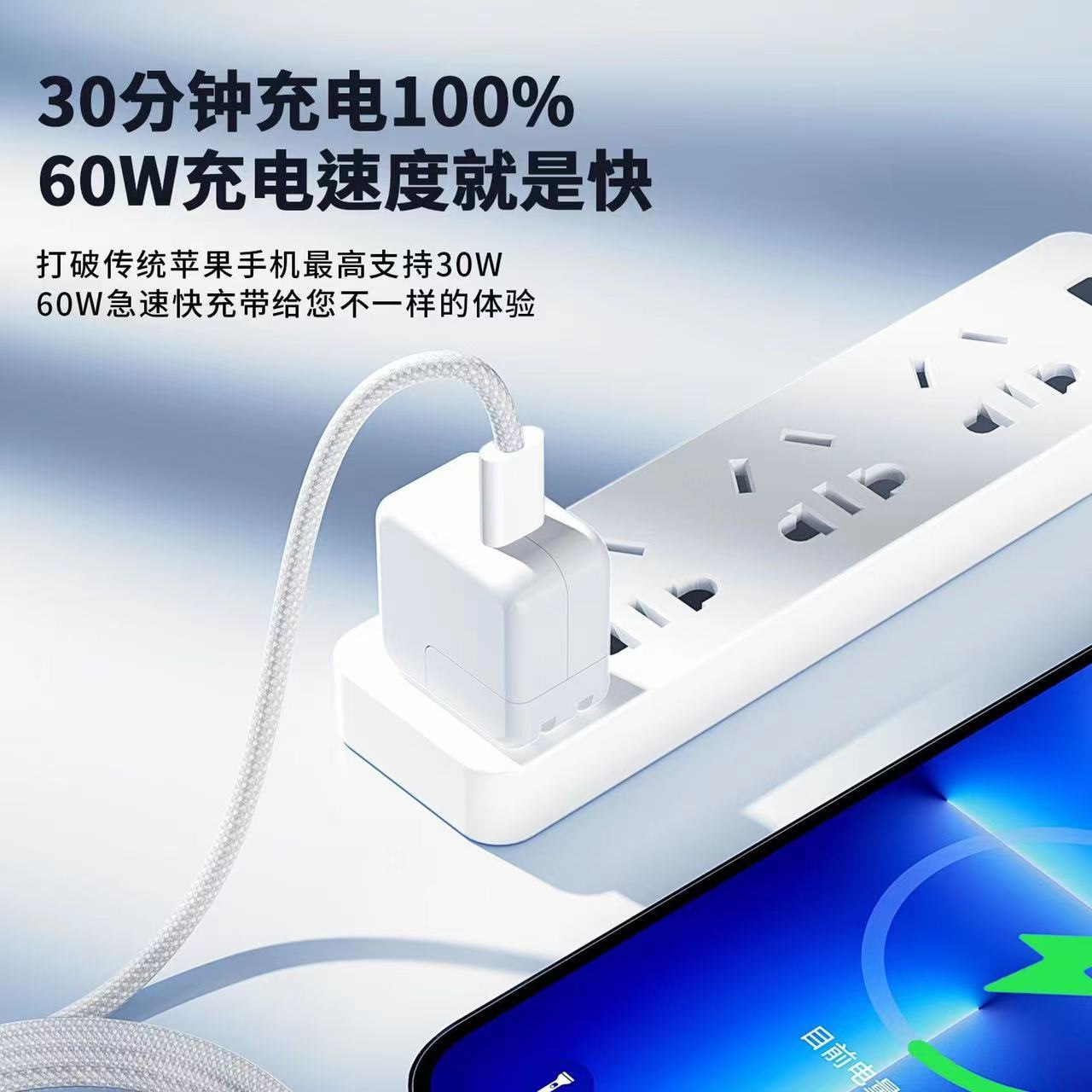 Dual Type-C data cable, 100w data cable, suitable for Apple iPhone15 charging cable PD100Wc to c cable Application Scenario