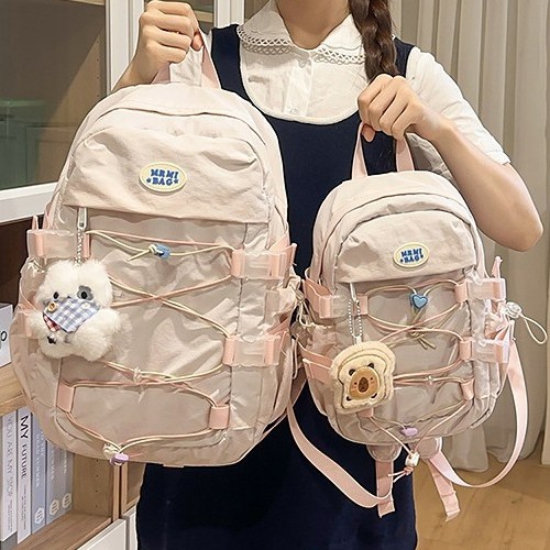 A new high-appearance-level, fresh and sweet 2D girl backpack from Japanese Instagram, a large-capacity backpack for junior and senior high school students details Picture