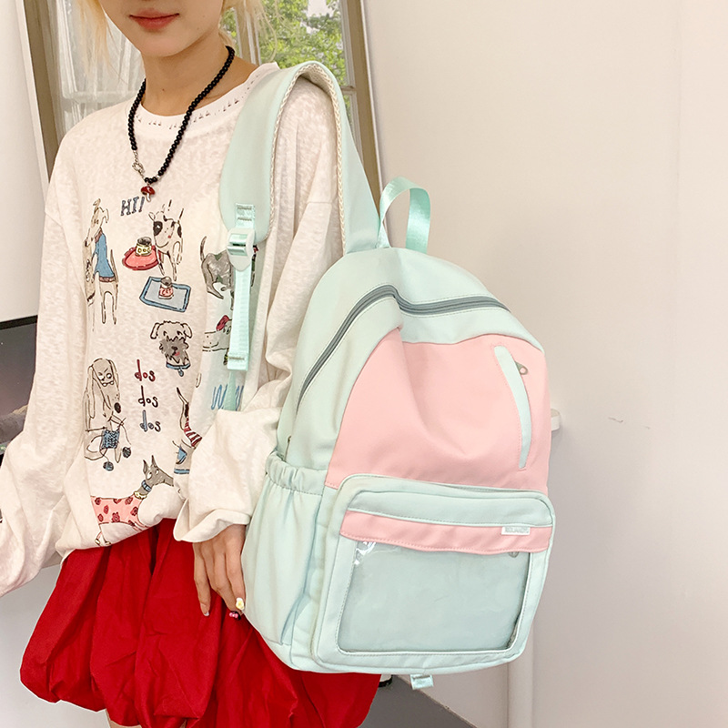 A new high-appearance-level Japanese Instagram-style 2D painbag, a casual and lightweight commuting backpack for middle and high school students details Picture