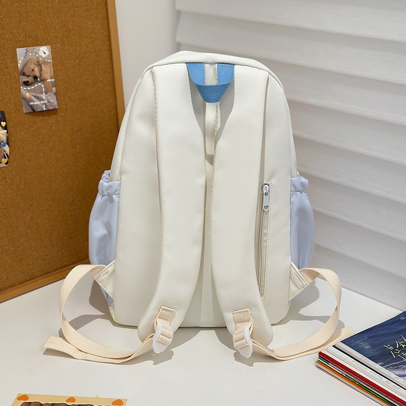 High appearance level schoolbag for girls, Korean version of Instagram, large-capacity backpack for middle and high school students, dopamine soft girl spring outing backpack Specification drawing