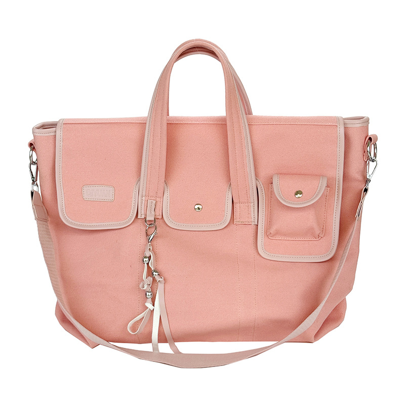 Large-capacity commuter tote bag for women 2025 new style casual and versatile handbag, canvas travel single-shoulder crossbody bag Item Picture