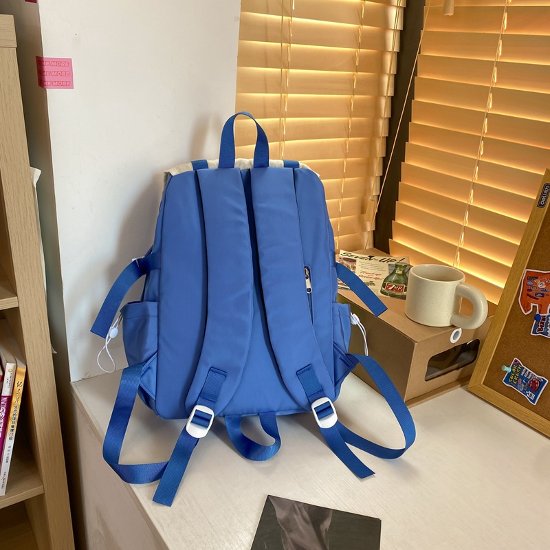 Korean InS-style, niche school style student backpack, large-capacity casual sports, color-blocking and spliced backpack Specification drawing