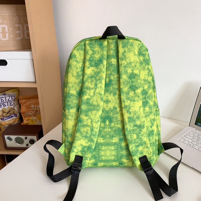 New personalized and trendy tie-dyed schoolbag for girls, Instagram-cool college backpack, Korean-style casual backpack for middle school students Specification drawing