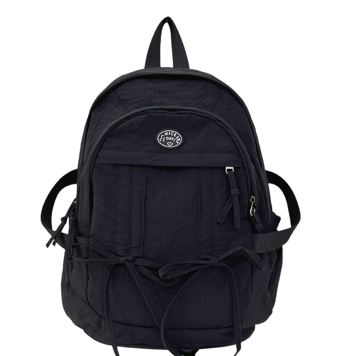 Japanese-style cute and sweet backpack with bow, high appearance level, forest-style fresh and light travel backpack Item Picture