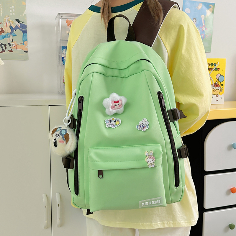 2025 New Japanese ins Harajuku style schoolbag for grades three to six, high appearance level, mint green fresh and light backpack details Picture