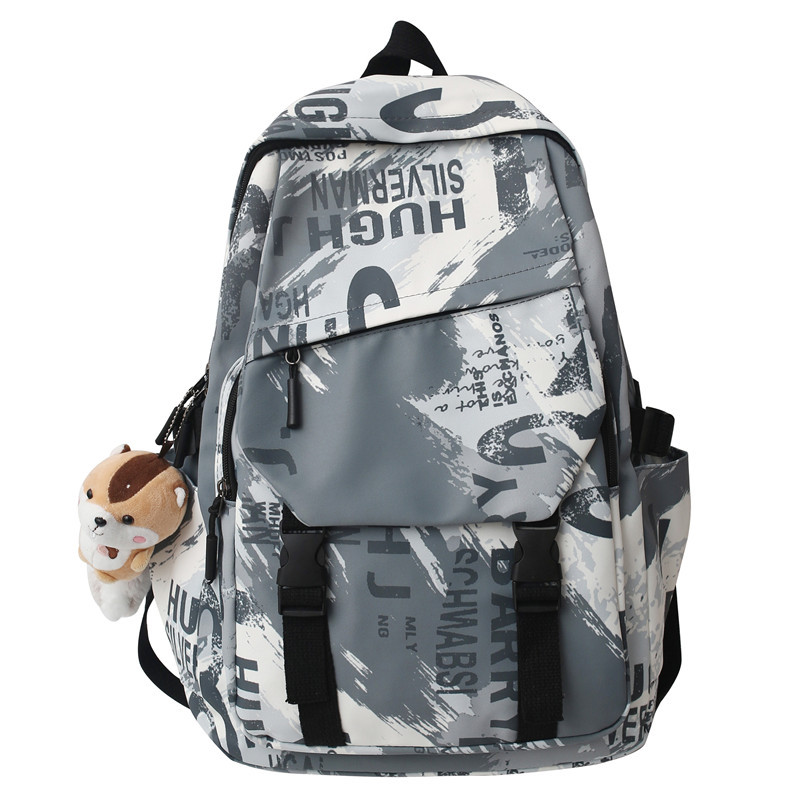 New large-capacity men's Chinese-style camouflage backpack, women's Korean-style versatile middle school schoolbag, couple's trendy brand Item Picture
