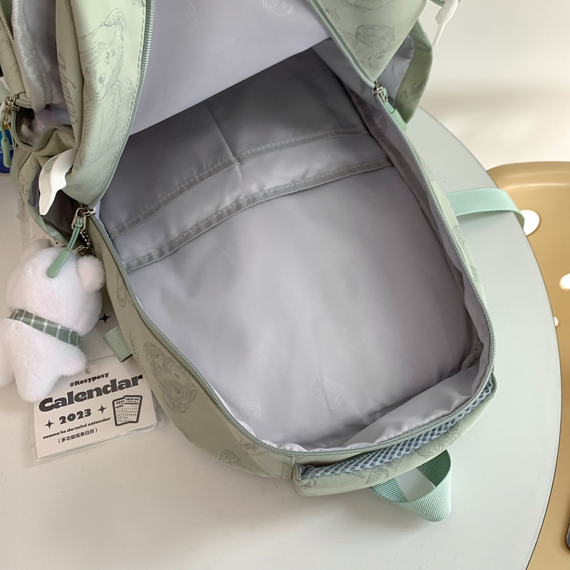 A simple and large-capacity backpack for girls in junior high school 2023, a cute Korean-style graffiti backpack for primary school students Application Scenario