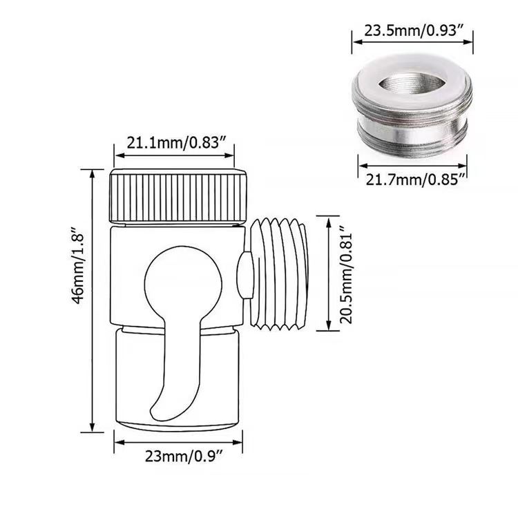 Cross-border washbasin faucet external water distributor, household handheld hair washing wonder, shower head accessories wholesale details Picture