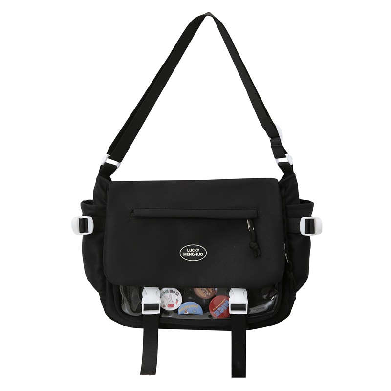 Large-capacity cute student tutorial bag for girls, 2024 new style crossbody bag for junior high school students, single-shoulder bag for high school students' classes Item Picture