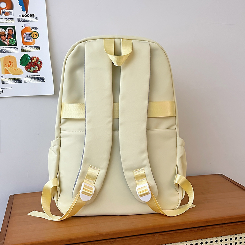 Large-capacity transparent and lightweight ins schoolbag for female students, Japanese-style simple backpack, versatile and cute backpack for primary school students Specification drawing