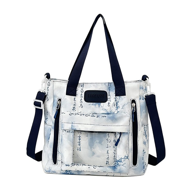 New single-shoulder bag with a national trend style, a storage bag for primary school students' classes, a new Chinese artistic style transparent pain bag, and a crossbody bag Item Picture