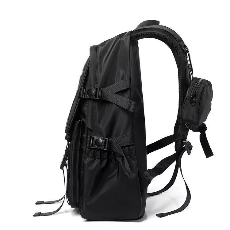 A new, fashionable, large-capacity, trendy and casual backpack for men's cross-border travel, a solid color computer backpack for men Specification drawing