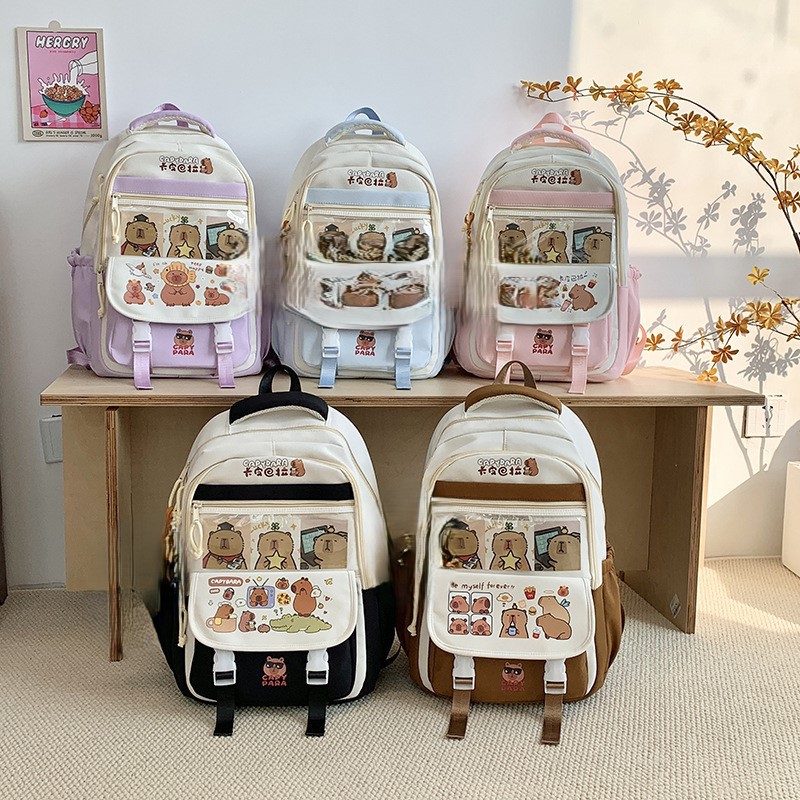 Customized casual schoolbags for female primary school students in grades 5-6 and junior high school students, cute cartoon new popular backpacks and backpacks Application Scenario