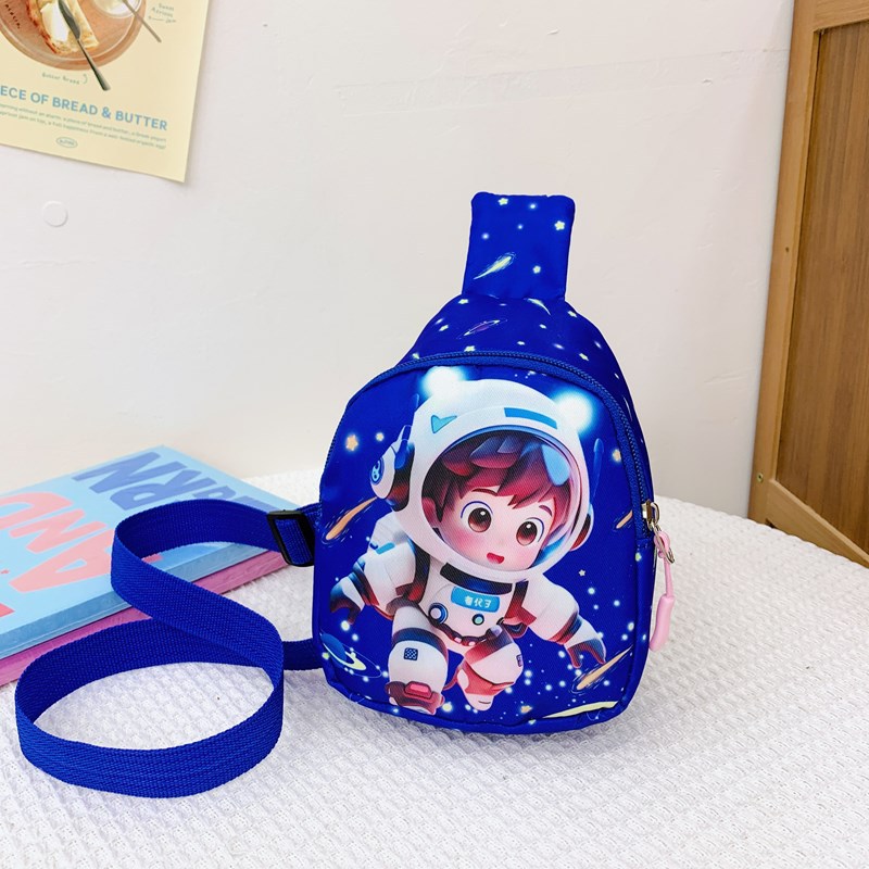 Children's chest bag with diagonal cross, 2025 new cartoon cute children's back-protecting kindergarten bag, printed boys' bag Specification drawing