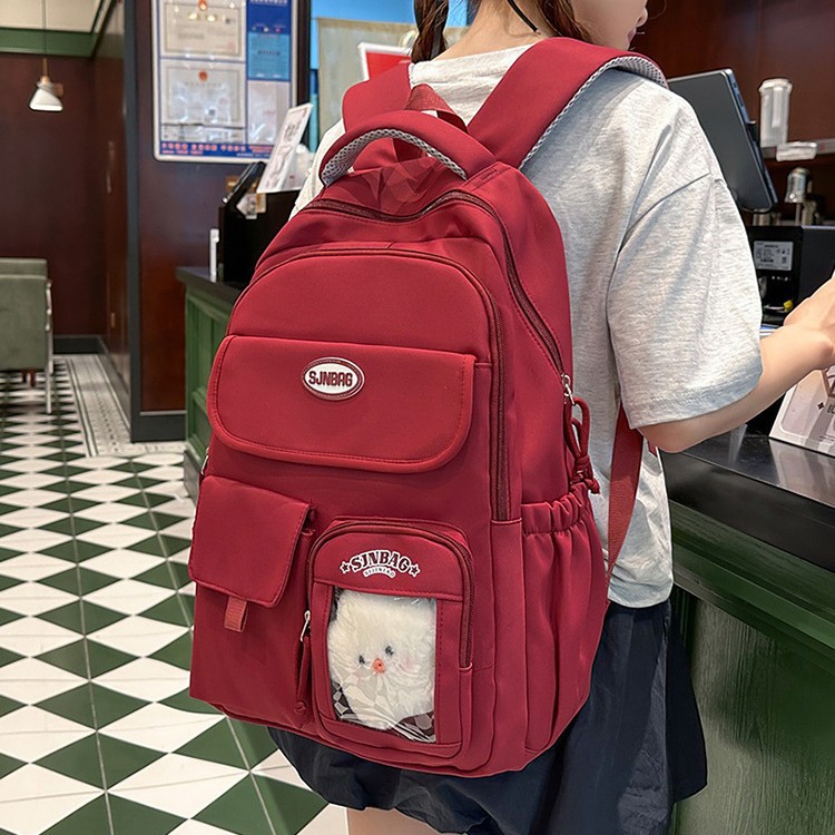 A new high-appearance-level college style ins sweet and cute schoolbag, a versatile and large-capacity backpack for junior and senior high school students full figure