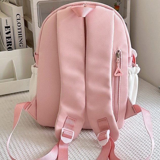 A new high-appearance-level college-style backpack for junior and senior high school students, which is fresh, cute, simple, lightweight and has a large capacity for commuting Specification drawing