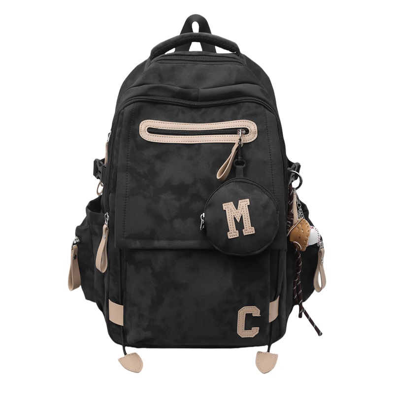 A new high-appearance-level Korean ins fresh and individual tie-dyed backpack, a lightweight and large-capacity backpack for junior and senior high school students Item Picture