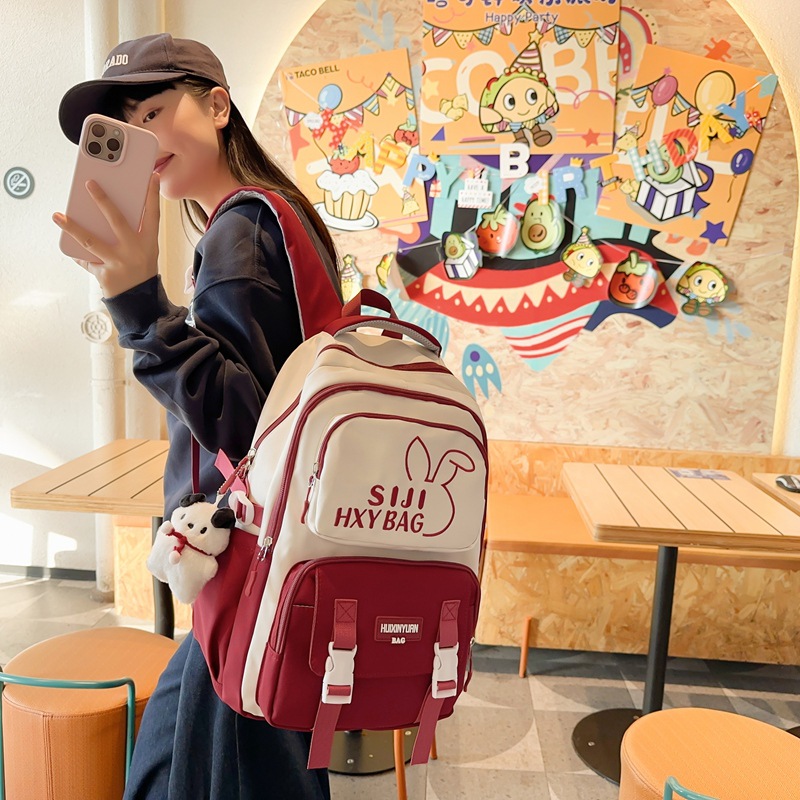 Cross-border tutorial bags, schoolbags for girls, backpacks for primary school students, lightweight for grades three to six, large capacity for junior high school students' shoulders Specification drawing